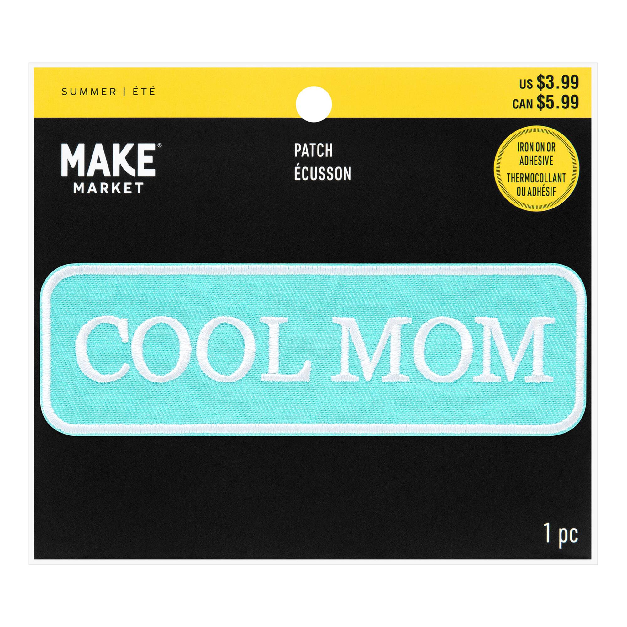 Summer Cool Mom Iron-On & Adhesive Embroidered Patch by Make Market®